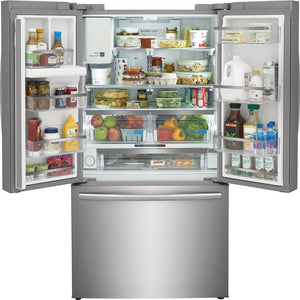 Frigidaire Gallery Counter-Depth 22.6-cu ft 3 -Door French Door Refrigerator with Dual Ice Maker with Water and Ice Dispenser ( Fingerprint Resistant Stainless Steel ) ENERGY STAR Certified