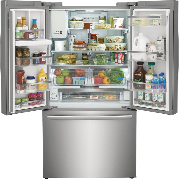 Frigidaire Gallery Counter-Depth 22.6-cu ft 3 -Door French Door Refrigerator with Dual Ice Maker with Water and Ice Dispenser ( Fingerprint Resistant Stainless Steel ) ENERGY STAR Certified
