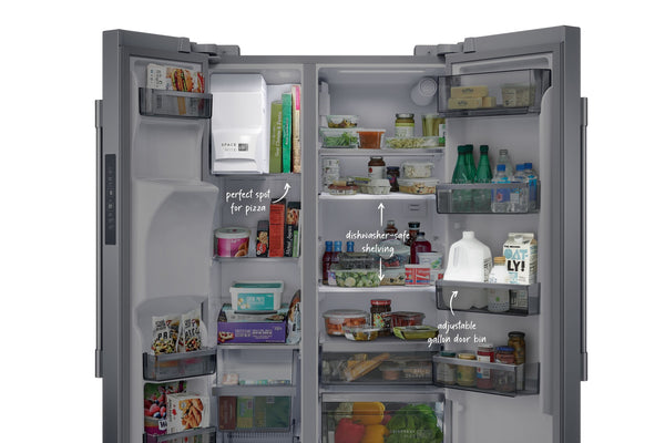 Frigidaire Professional 22.3-cu ft Counter-Depth Side-by-Side Refrigerator with Ice Maker ,Water and Ice Dispenser ( Smudge-Proof Stainless Steel ) ENERGY STAR Certified