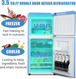 Runesay 3.5-cu ft with Freezer ( Blue ) Garage Ready