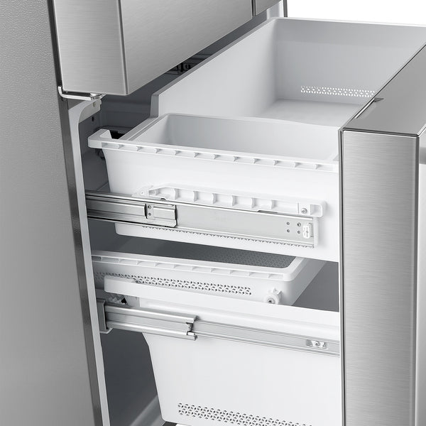 Cosmo Counter-Depth 22.4-cu ft 3 -Door French Door Refrigerator with Ice Maker with Water Dispenser ( Stainless Steel ) ENERGY STAR Certified