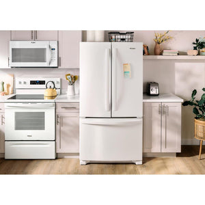 Whirlpool Standard-Depth 25.2-cu ft 3 -Door French Door Refrigerator with Ice Maker ( White ) ENERGY STAR Certified