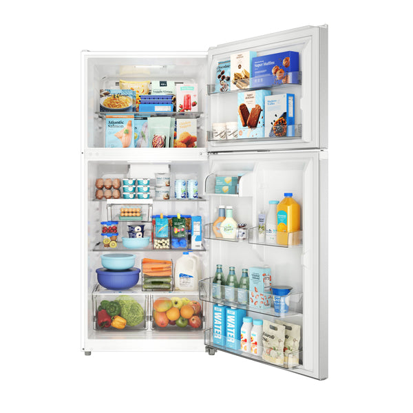 Midea Fingerprint Resistant 20.5-cu ft Top-Freezer Refrigerator ( White ) Garage Ready ENERGY STAR Certified