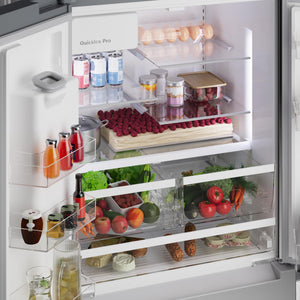 Bosch Counter-Depth 300 Series 21.6-cu ft 3 -Door Built-In Smart Compatible French Door Refrigerator with Ice Maker with Water and Ice Dispenser ( Stainless Steel ) ENERGY STAR Certified