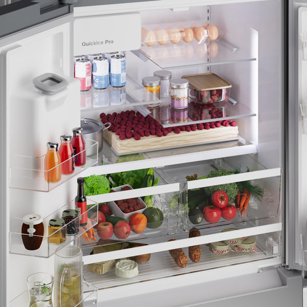 Bosch Counter-Depth 300 Series 21.6-cu ft 3 -Door Built-In Smart Compatible French Door Refrigerator with Ice Maker with Water and Ice Dispenser ( Stainless Steel ) ENERGY STAR Certified