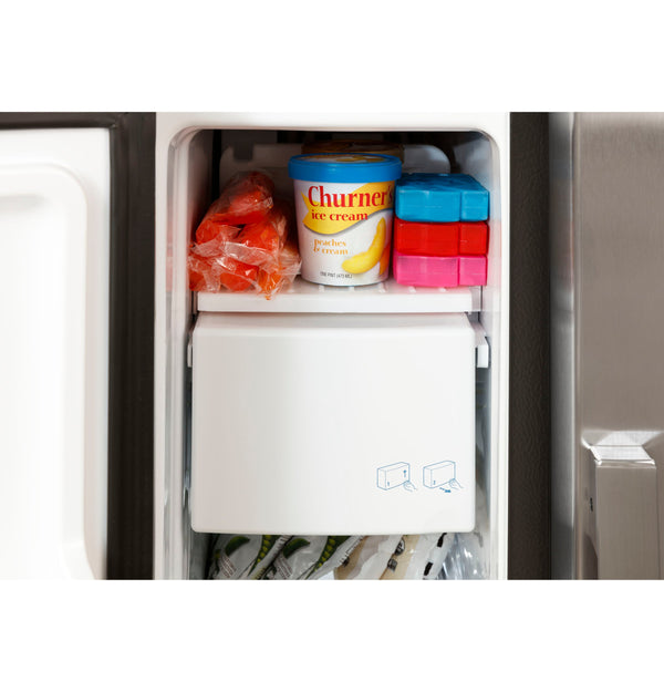 GE 23-cu ft Side-by-Side Refrigerator with Ice Maker ,Water and Ice Dispenser ( Slate )