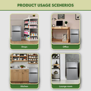 Equator Advanced Appliances 3.2-cu ft Mini Fridge with Freezer ( Stainless ) ENERGY STAR