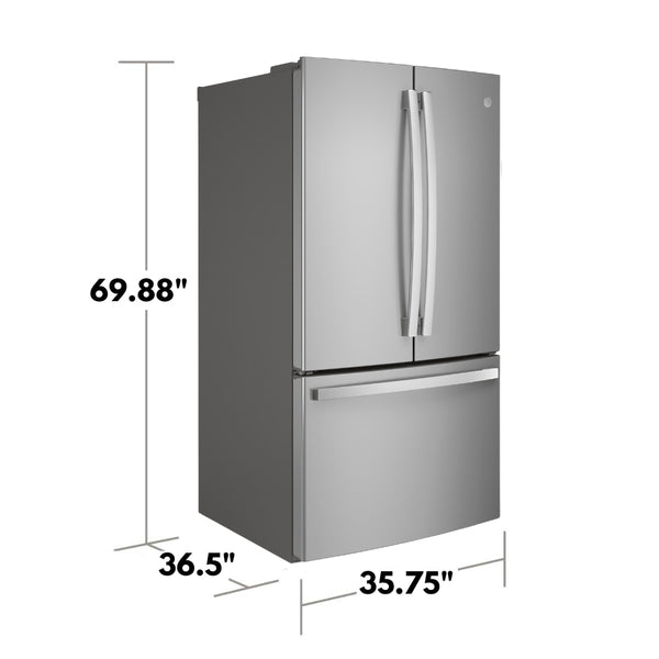 GE Standard-Depth 28.7-cu ft 3 -Door French Door Refrigerator with Ice Maker ( Stainless Steel ) ENERGY STAR Certified