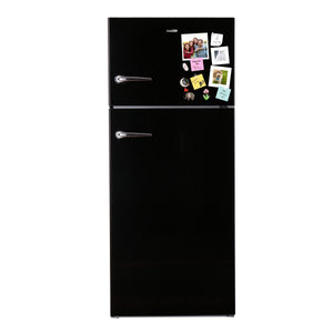 ConServ 18-cu ft Counter-Depth Top-Freezer Refrigerator with Ice Maker ( Black )