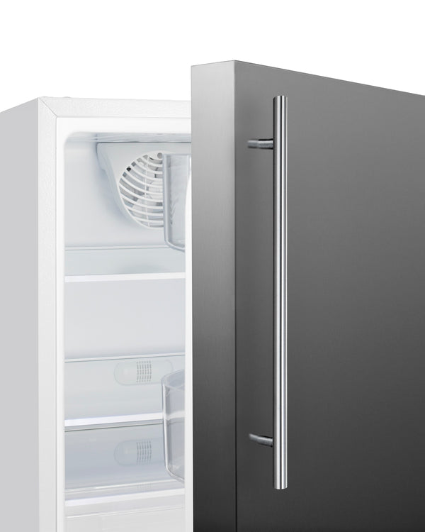 Summit Appliance 3.53-cu ft Built-In Mini Fridge ( Stainless steel door and white cabinet )