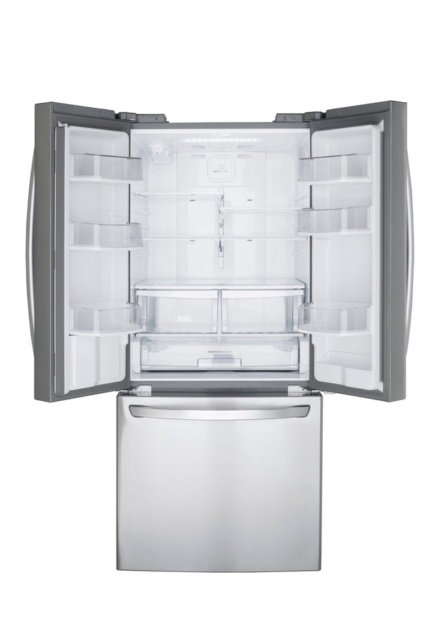 LG Standard-Depth 21.8-cu ft 3 -Door French Door Refrigerator with Ice Maker with Water and Ice Dispenser ( Stainless Steel ) ENERGY STAR Certified
