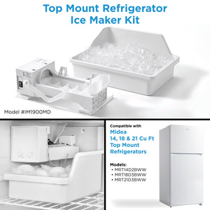 Midea Fingerprint Resistant 20.5-cu ft Top-Freezer Refrigerator ( White ) Garage Ready ENERGY STAR Certified