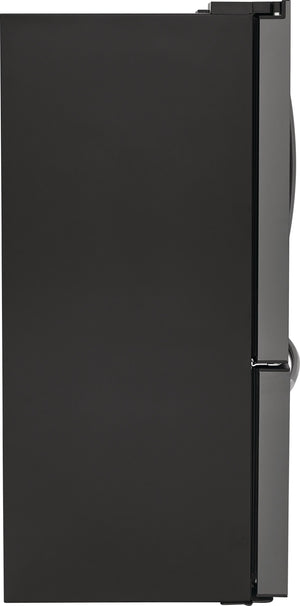 Frigidaire Gallery Standard-Depth 27.8-cu ft 3 -Door French Door Refrigerator with Dual Ice Maker with Water and Ice Dispenser ( Fingerprint Resistant Black Stainless Steel ) ENERGY STAR Certified