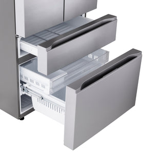 LG Counter-Depth 25.5-cu ft 4 -Door Smart Compatible French Door Refrigerator with Ice Maker with Water Dispenser ( PrintProof Stainless Steel ) ENERGY STAR Certified