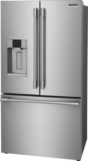 Frigidaire Professional Counter-Depth 22.6-cu ft 3 -Door French Door Refrigerator with Dual Ice Maker with Water and Ice Dispenser ( Smudge-Proof Stainless Steel ) ENERGY STAR Certified