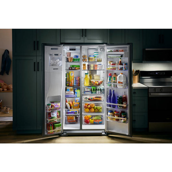 Whirlpool 20.85-cu ft Side-by-Side Refrigerator with Ice Maker ,Water and Ice Dispenser ( Fingerprint Resistant Stainless Finish )