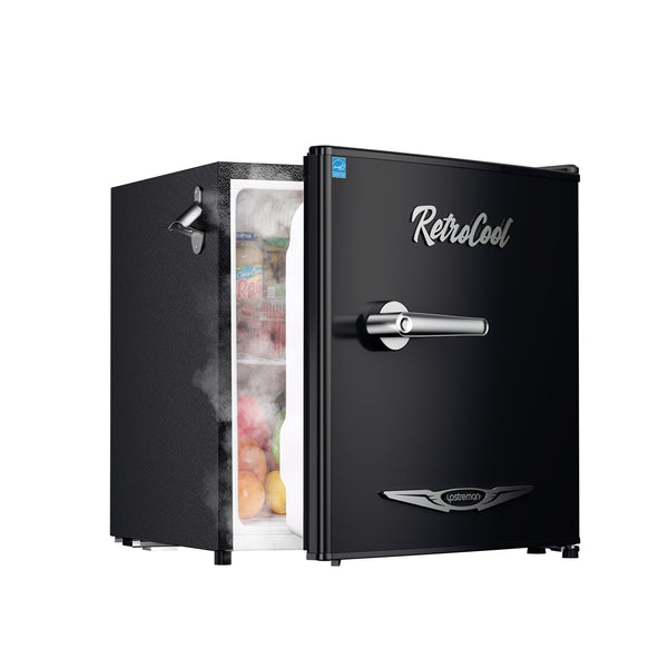 Upstreman 1.7-cu ft Retro Mini Fridge(Black)ENERGY STAR