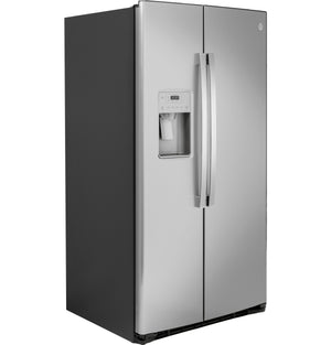GE 25.1-cu ft Side-by-Side Refrigerator with Ice Maker ,Water and Ice Dispenser ( Stainless Steel )