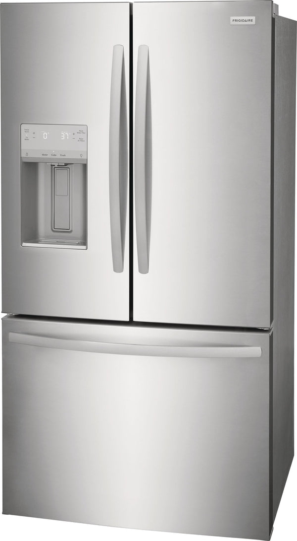 Frigidaire Standard-Depth 27.8-cu ft 3 -Door French Door Refrigerator with Ice Maker with Water and Ice Dispenser ( Fingerprint Resistant Stainless Steel ) ENERGY STAR Certified