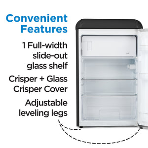 Commercial Cool 4.0-cu ft Mini Fridge with Freezer ( Black )