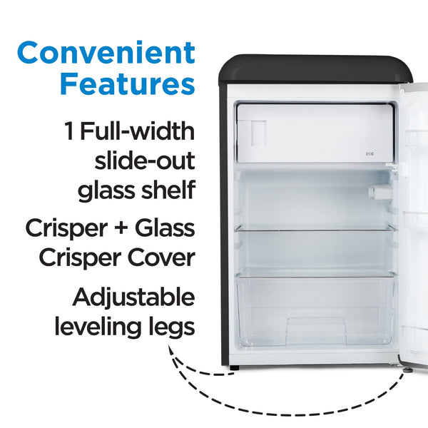 Commercial Cool 4.0-cu ft Mini Fridge with Freezer ( Black )