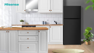 Hisense 18-cu ft Top-Freezer Refrigerator ( Black ) Garage Ready ENERGY STAR Certified