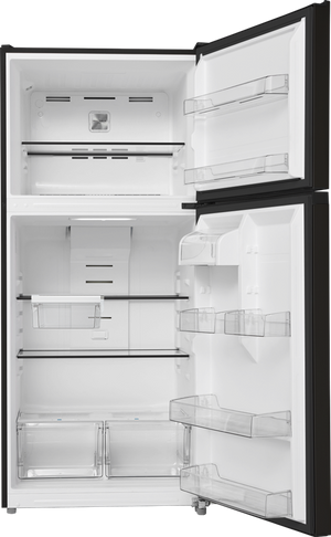 Midea Fingerprint Resistant 20.5-cu ft Top-Freezer Refrigerator ( Black ) Garage Ready ENERGY STAR Certified