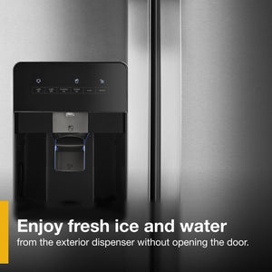 Whirlpool 24.6-cu ft Side-by-Side Refrigerator with Ice Maker ,Water and Ice Dispenser ( Fingerprint Resistant Stainless Steel )