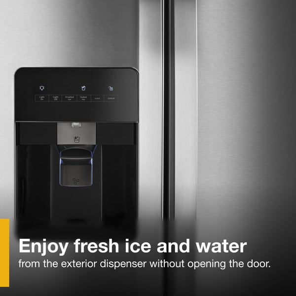 Whirlpool 24.6-cu ft Side-by-Side Refrigerator with Ice Maker ,Water and Ice Dispenser ( White )