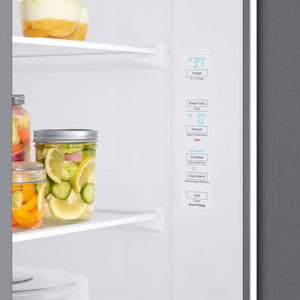 Samsung 22-cu ft Counter-Depth Side-by-Side Refrigerator Smart Compatible with Ice Maker ,Water and Ice Dispenser ( Fingerprint Resistant Stainless Steel ) ENERGY STAR Certified