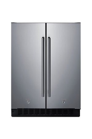 Summit Appliance 3.78-cu ft Built-In Mini Fridge with Freezer ( Stainless steel door and black cabinet )