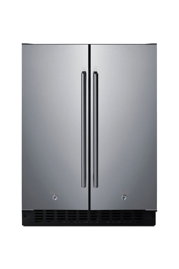 Summit Appliance 3.78-cu ft Built-In Mini Fridge with Freezer ( Stainless steel door and black cabinet )