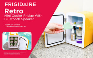 Frigidaire Built-in Bluetooth Speaker 0.3-cu ft Mini Fridge ( Yellow ) Garage Ready