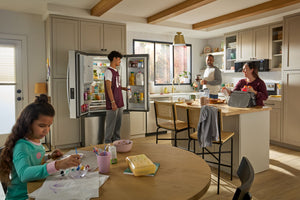 Whirlpool Standard-Depth 29.58-cu ft 3 -Door French Door Refrigerator with Dual Ice Maker with Water and Ice Dispenser ( Print Resist Black Stainless ) ENERGY STAR Certified