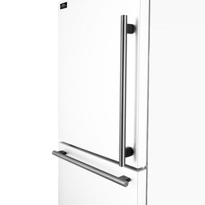 FORNO Milano Espresso 17.2-cu ft Counter-Depth Bottom-Freezer Refrigerator with Ice Maker ( White ) ENERGY STAR Certified