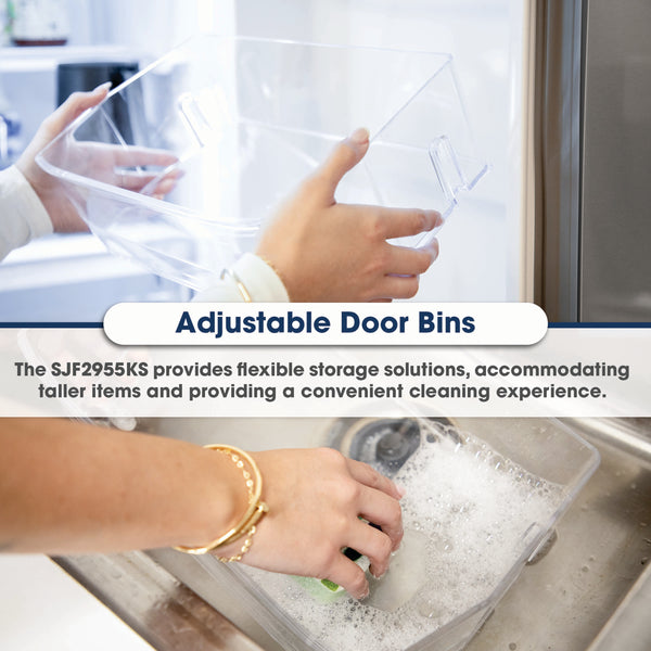 Sharp Standard-Depth 28.9-cu ft 3 -Door French Door Refrigerator with Ice Maker with Water and Ice Dispenser ( Stainless Steel ) ENERGY STAR Certified