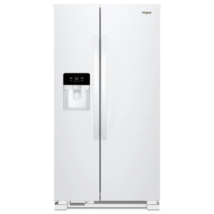 Whirlpool 24.6-cu ft Side-by-Side Refrigerator with Ice Maker ,Water and Ice Dispenser ( White ) ENERGY STAR Certified