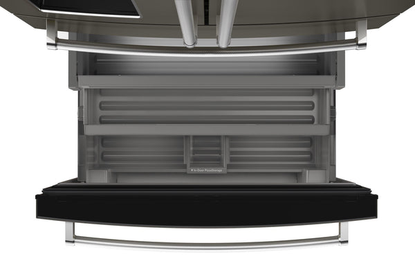 KitchenAid Standard-Depth 26.2-cu ft 4 -Door French Door Refrigerator with Water and Ice Dispenser ( Black Stainless )