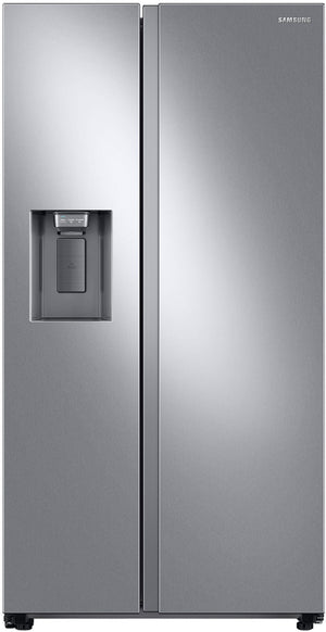 Samsung 22-cu ft Counter-Depth Side-by-Side Refrigerator Smart Compatible with Ice Maker ,Water and Ice Dispenser ( Fingerprint Resistant Stainless Steel ) ENERGY STAR Certified