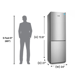 Equator Advanced Appliances 11.50-cu ft Standard-Depth Bottom-Freezer Refrigerator Stainless steel ) ENERGY STAR Certified