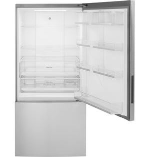 GE 17.7-cu ft Counter-Depth Bottom-Freezer Refrigerator Stainless Steel ) ENERGY STAR Certified