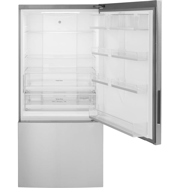 GE 17.7-cu ft Counter-Depth Bottom-Freezer Refrigerator Stainless Steel ) ENERGY STAR Certified