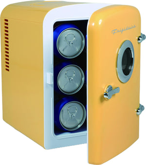 Frigidaire Built-in Bluetooth Speaker 0.3-cu ft Mini Fridge ( Yellow ) Garage Ready