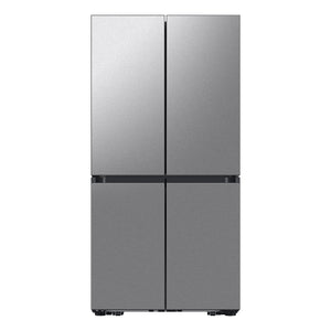 Samsung Bespoke Counter-Depth Beverage Center 22.5-cu ft 4 -Door Smart Compatible French Door Refrigerator with Dual Ice Maker with Water Dispenser and Door within Door ( Stainless steel ) ENERGY STAR Certified