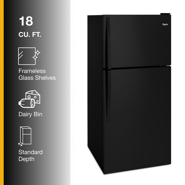 Whirlpool 18.2-cu ft Top-Freezer Refrigerator ( Black )