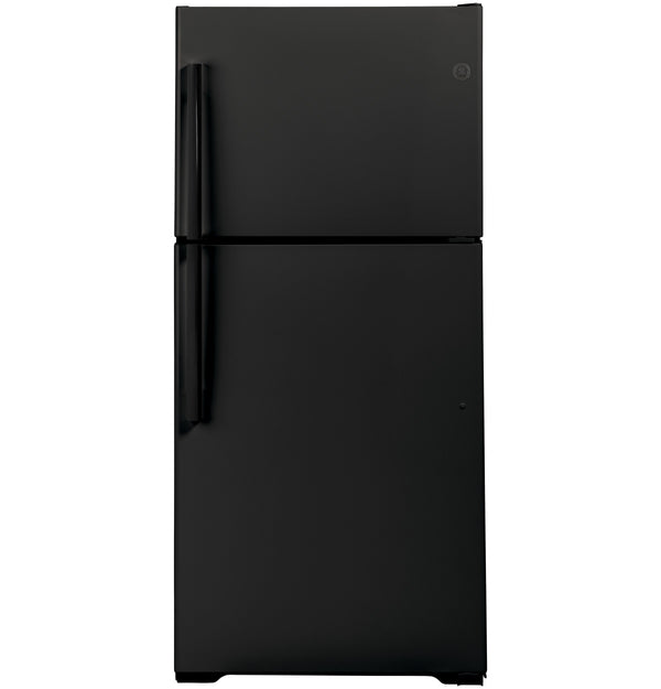 GE Garage Ready 19.1-cu ft Top-Freezer Refrigerator ( Black ) Garage Ready