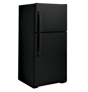 GE 19.1-cu ft Top-Freezer Refrigerator ( Black ) ENERGY STAR Certified