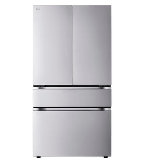 LG Counter-Depth 25.5-cu ft 4 -Door Smart Compatible French Door Refrigerator with Ice Maker with Water Dispenser ( PrintProof Stainless Steel ) ENERGY STAR Certified