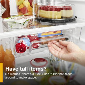 Whirlpool Flexible Storage Bin 17.6-cu ft Top-Freezer Refrigerator ( White )