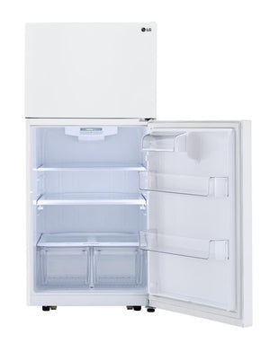 LG 20.2-cu ft Top-Freezer Refrigerator ( White ) ENERGY STAR Certified